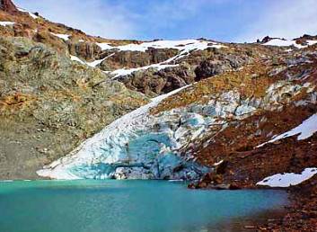 glaciar hielo azul, el bolson