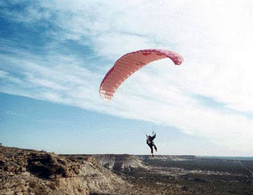 parapente, roca