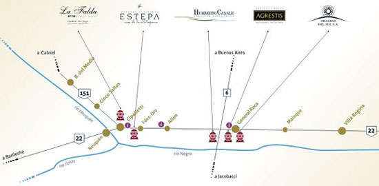 mapa ruta del vino