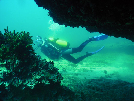 buceo las grutas