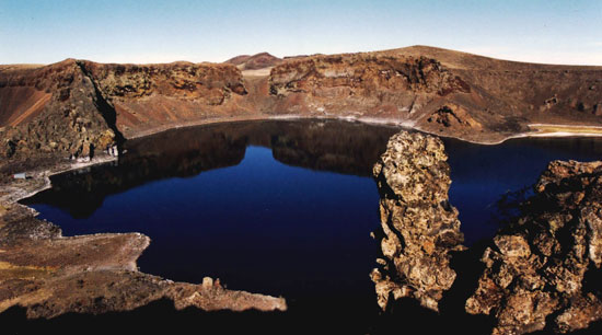 laguna azul, santa cruz