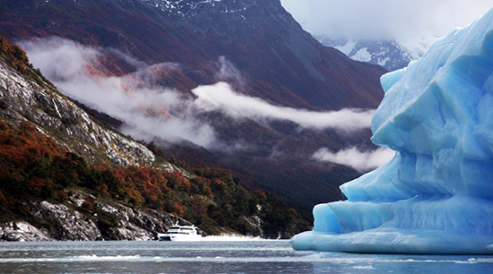 glaciar en otonio